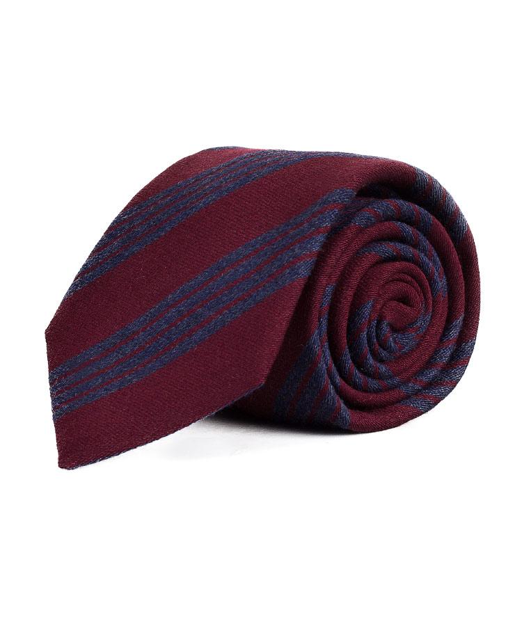 Red & Blue Wool & Silk Tie