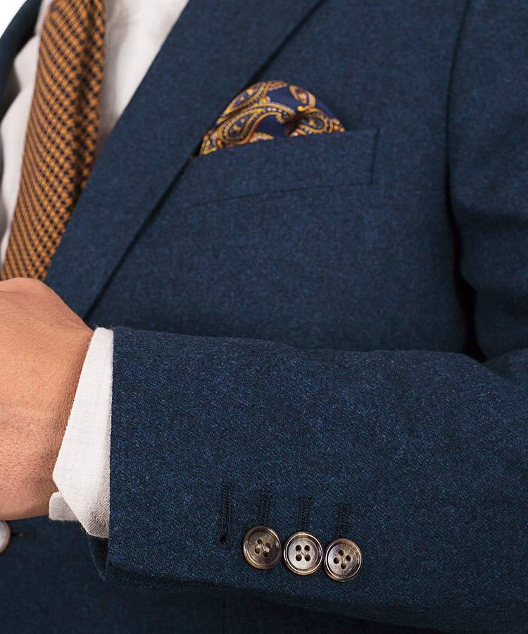 Dark blue flannel suit clearance