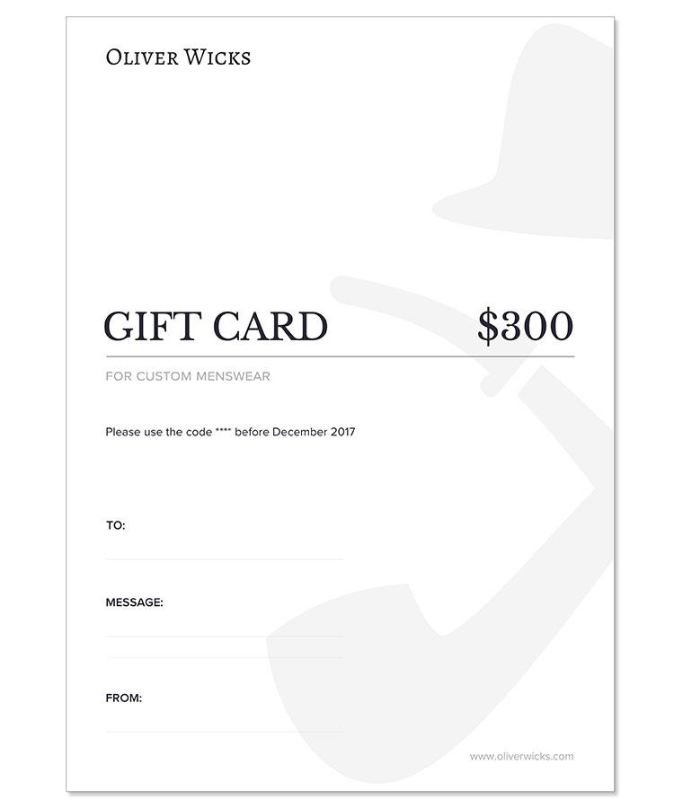 $300 / € 280 Gift e-Card