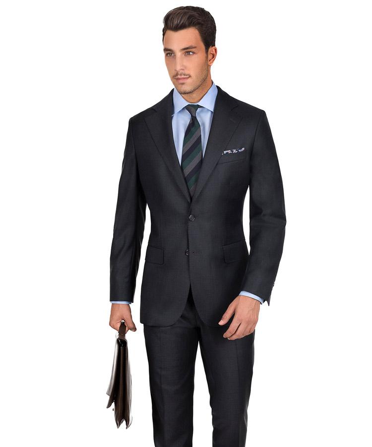 Charcoal Natural Stretch Wool Suit