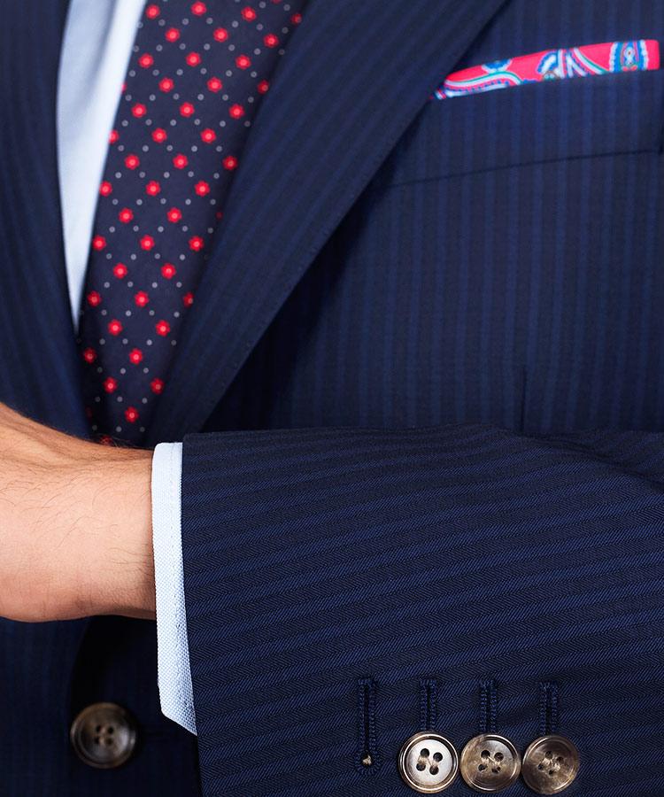 【定価約36万】VBC ブルーダブルスーツ　最高級super160sウール使用 Sartoria Premium Blue Super 160s Suit - Oliver Wicks
