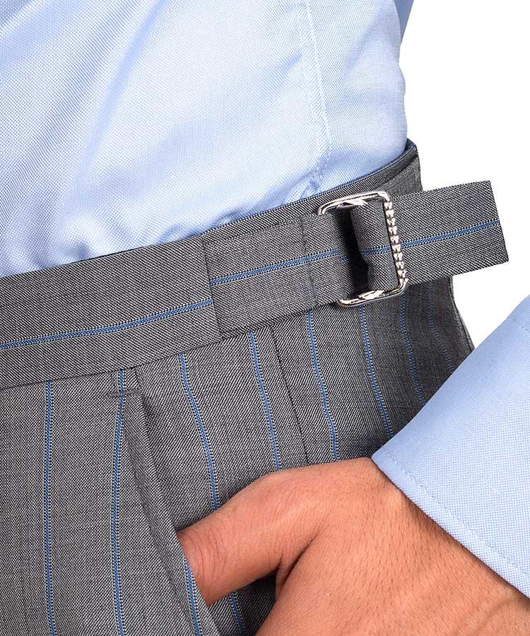 Sartoria Blue Stripe Grey Super 160s Suit - Oliver Wicks