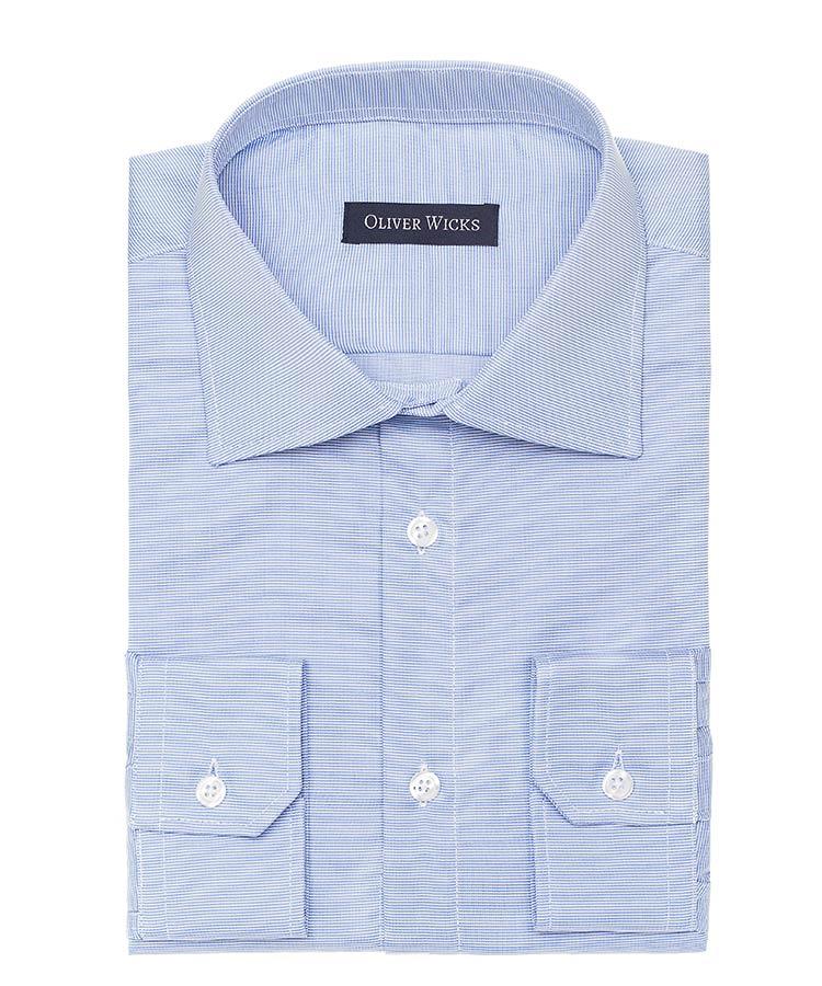 Light Blue Two-Ply Cotton Dobby Shirt
