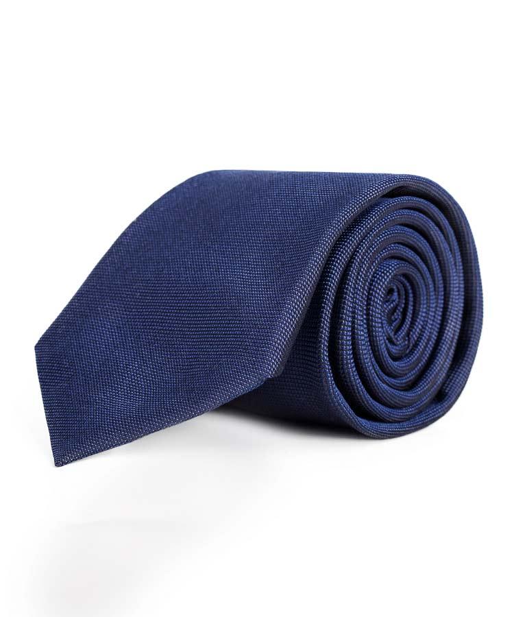 Solid Navy Silk Tie