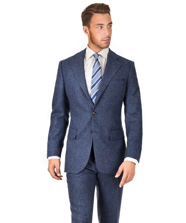 Blue Donegal Shadow Tweed Suit