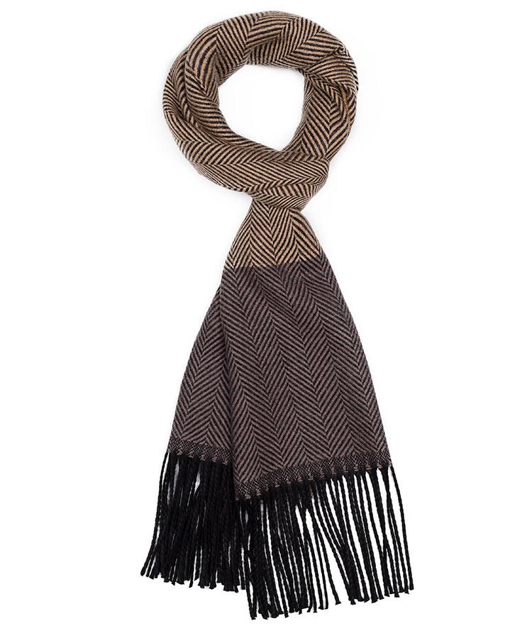 Sand & Brown Wool Scarf