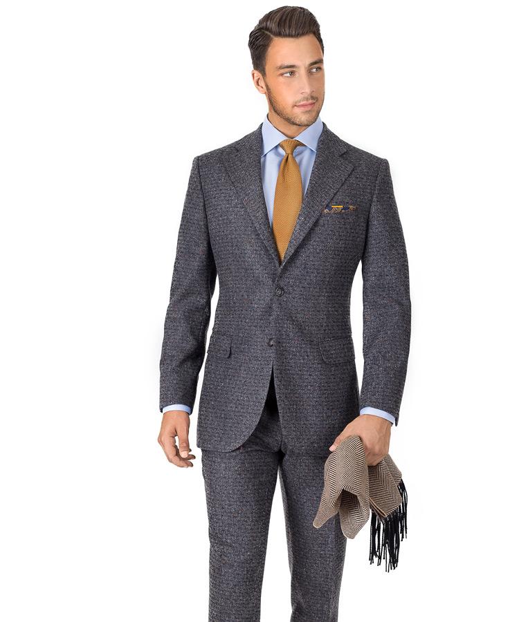 Dark Grey Donegal Shadow Tweed Suit