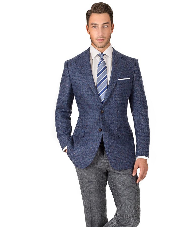 Blue Donegal Shadow Tweed Blazer