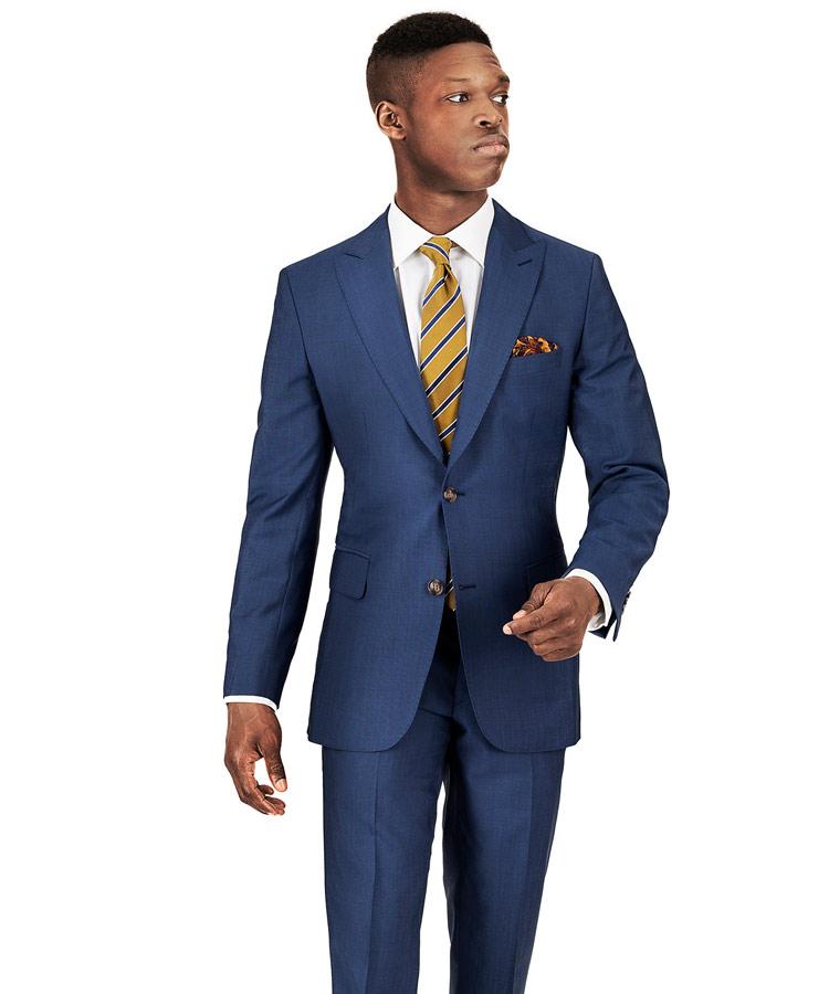 【UNITED ARROWS】NAVY WOOL×MOHAIR 3B SUIT Sky Blue Wool & Mohair Suit - Dan Wilkos - Oliver Wicks