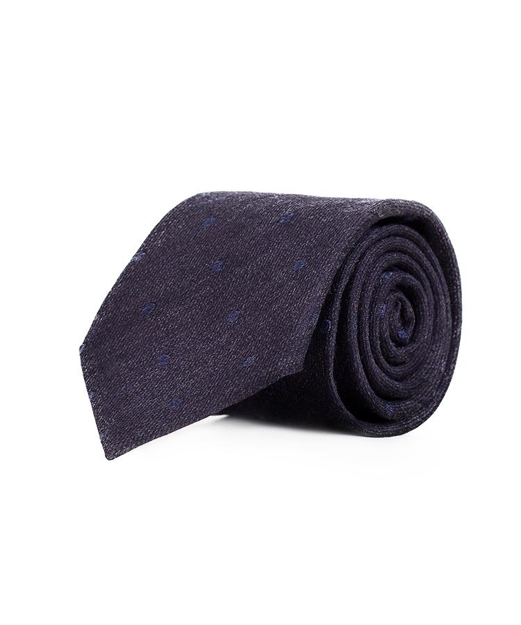 Blue & Sky Blue Dotted Wool Tie
