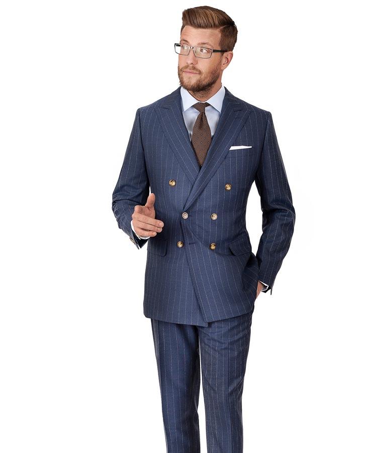 Vendetta Sky Blue Stripe Suit