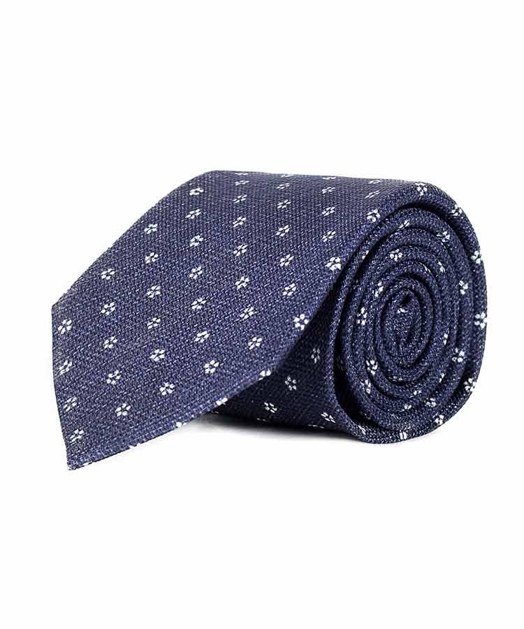 Blue Floral Silk Tie