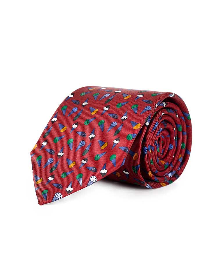 Burgundy Ice-cream 28 Momme Silk Tie