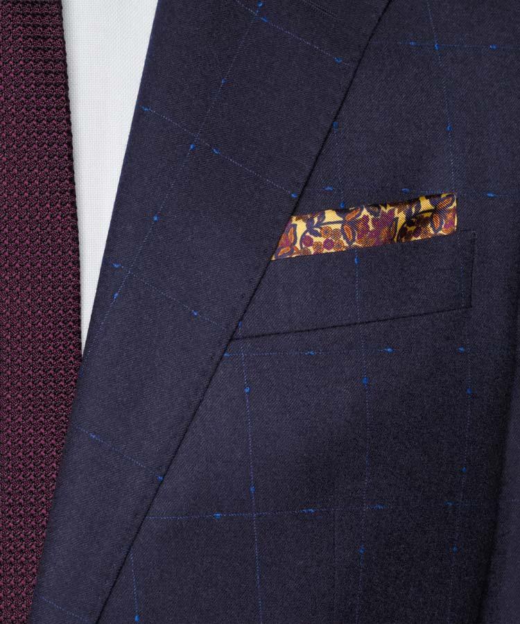 スーツ 50's style shadow double check suit Performance Blend Double Breasted Peak Lapel Suit Jacket