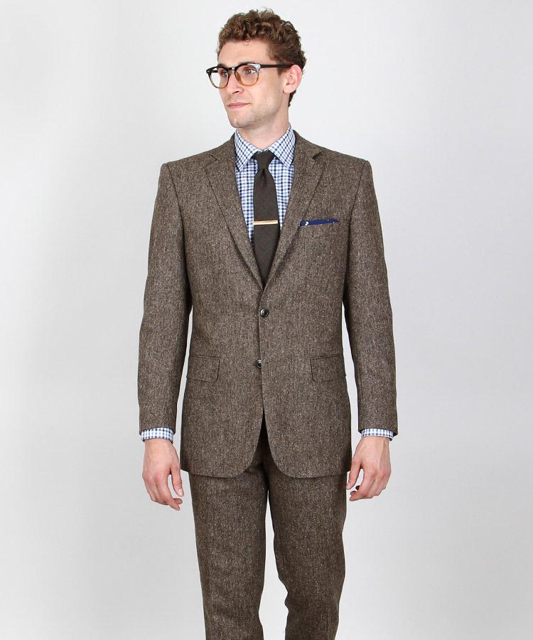 Natural Brown Tweed Suit