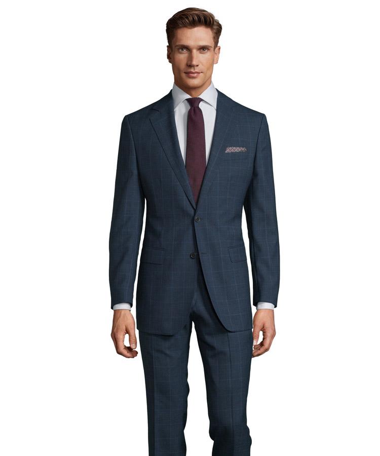 Tropical Rustic Royal Blue Plaid Suit - Oliver Wicks