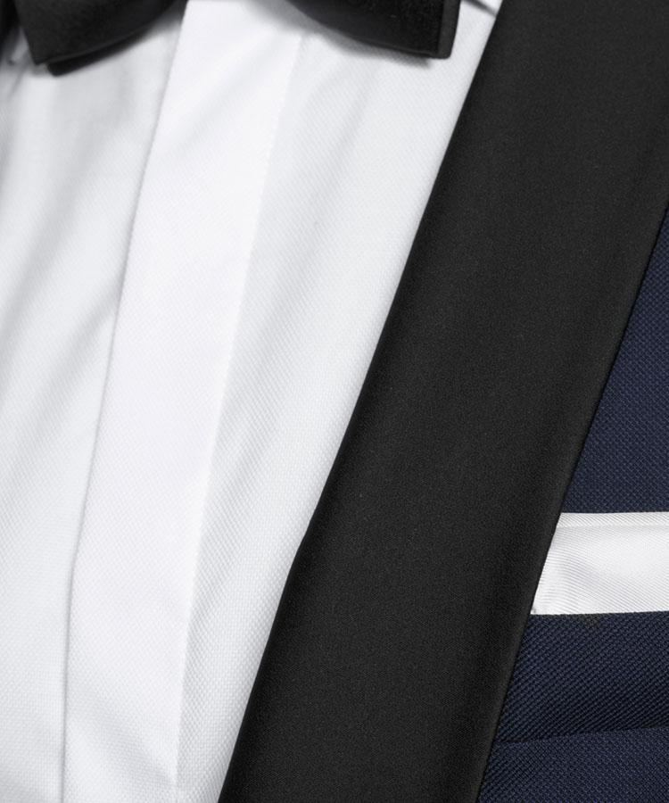 Blue Sharkskin Tuxedo - Oliver Wicks