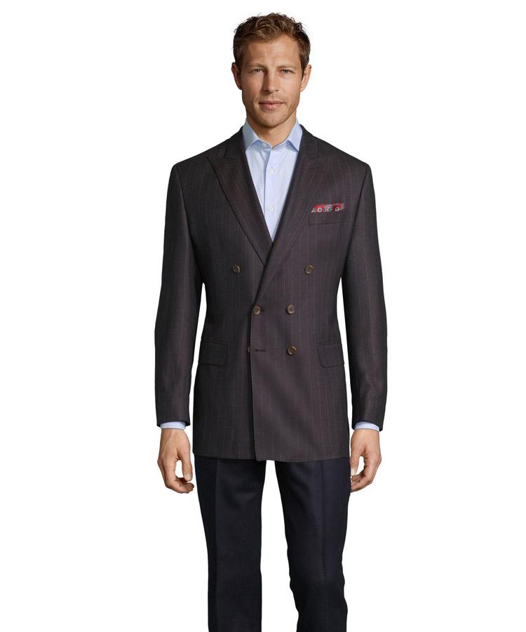 Blue Stripe Brown Blazer