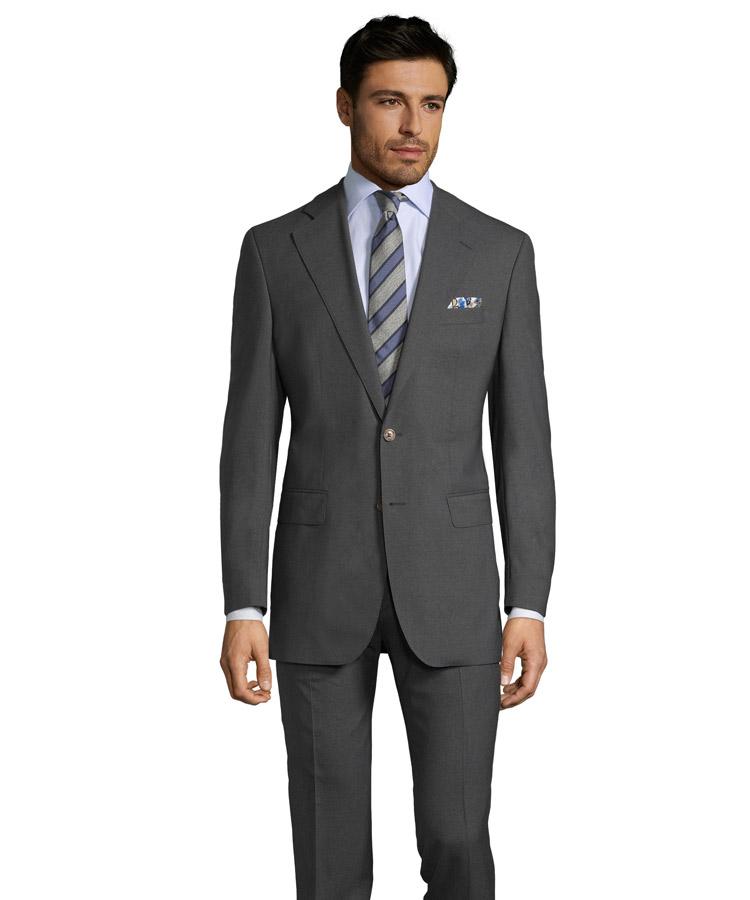 Solid Grey Natural Stretch Suit