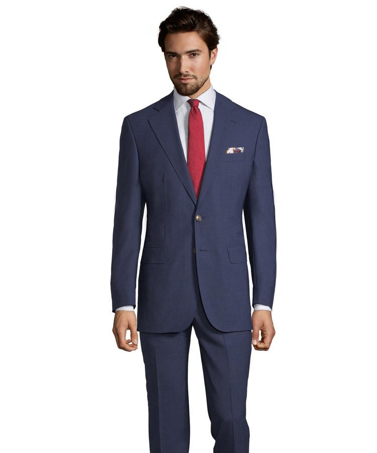 Solid Blue Natural Stretch Suit