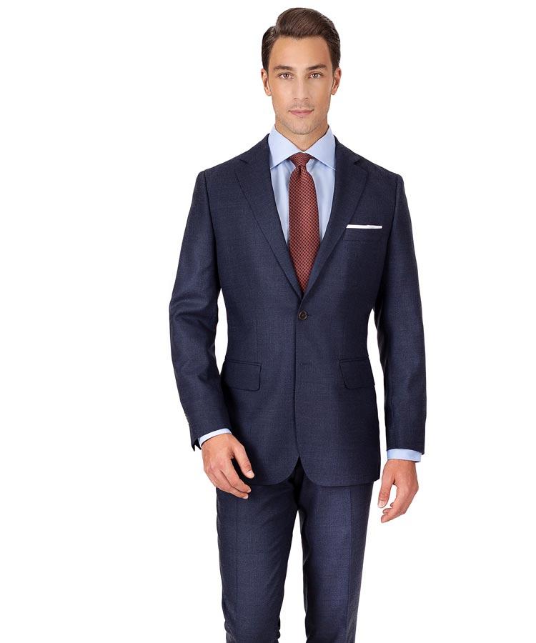 Denim Blue Birdseye Natural Stretch Suit