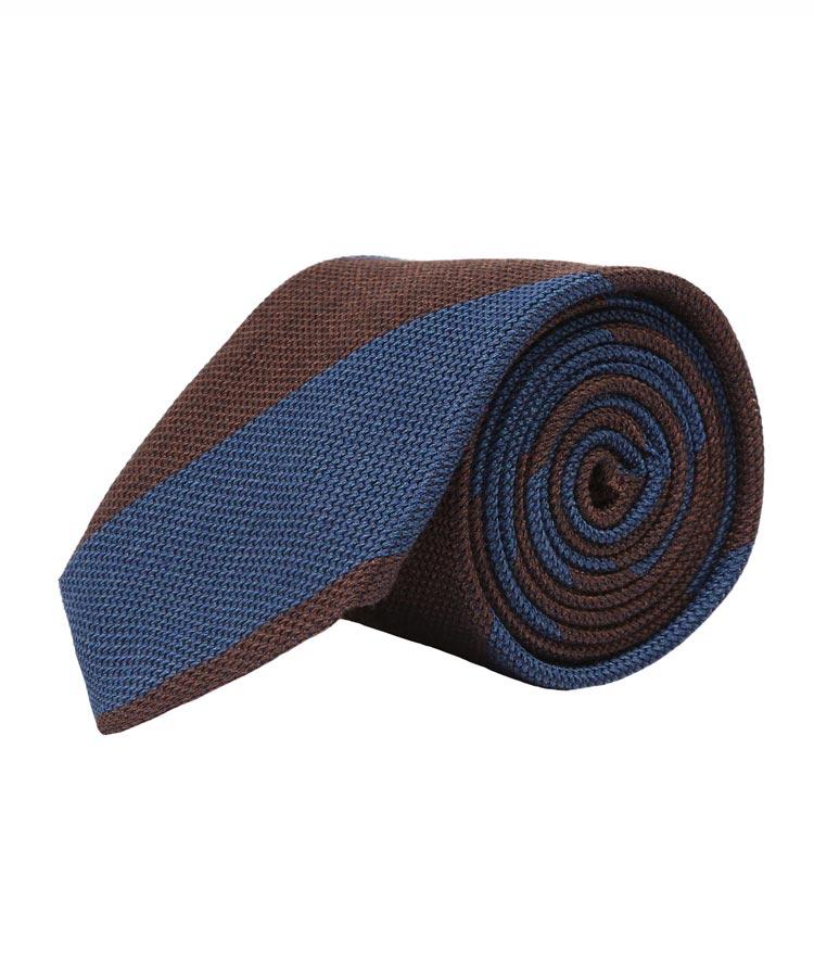 Blue & Brown Grenadine Silk Tie