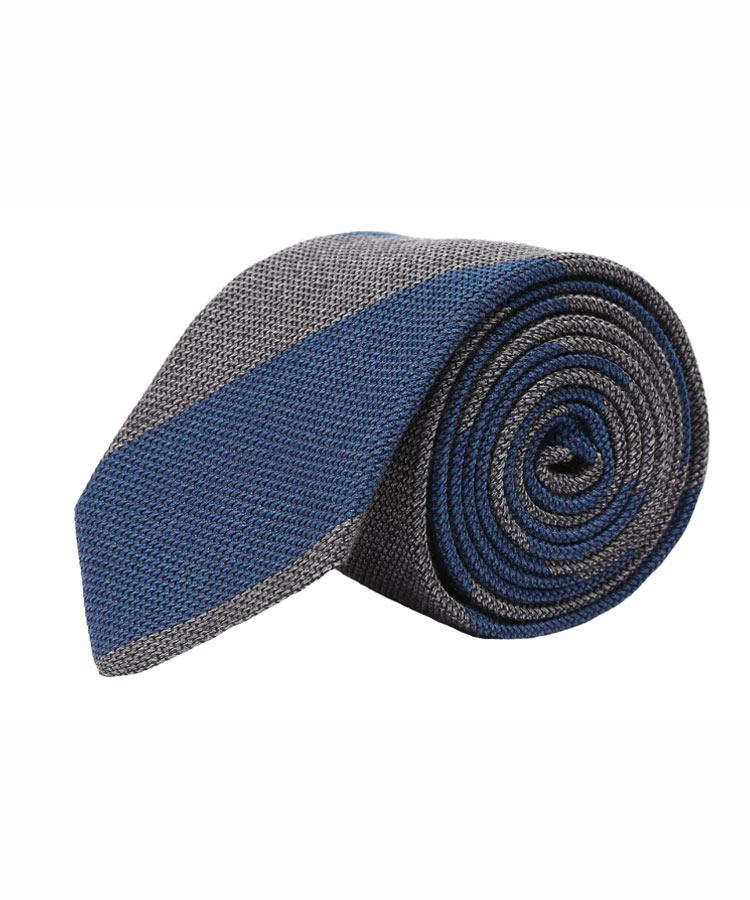 Blue & Grey Grenadine Silk Tie