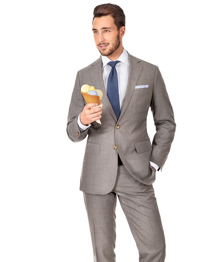 Tropical Rustic Taupe Suit