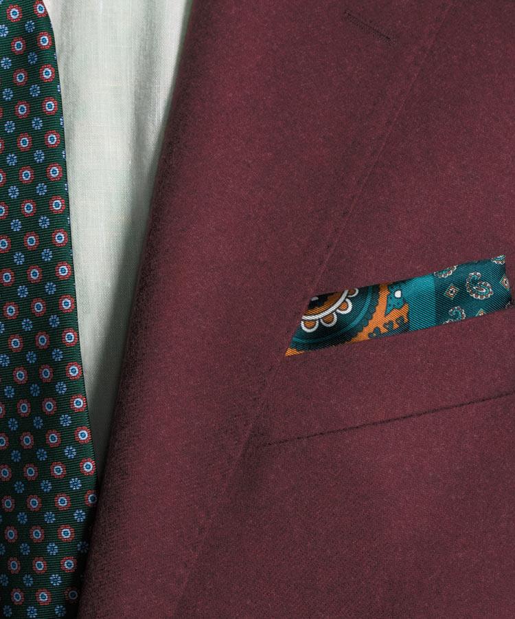 Burgundy Wool Flannel Suit - Oliver Wicks