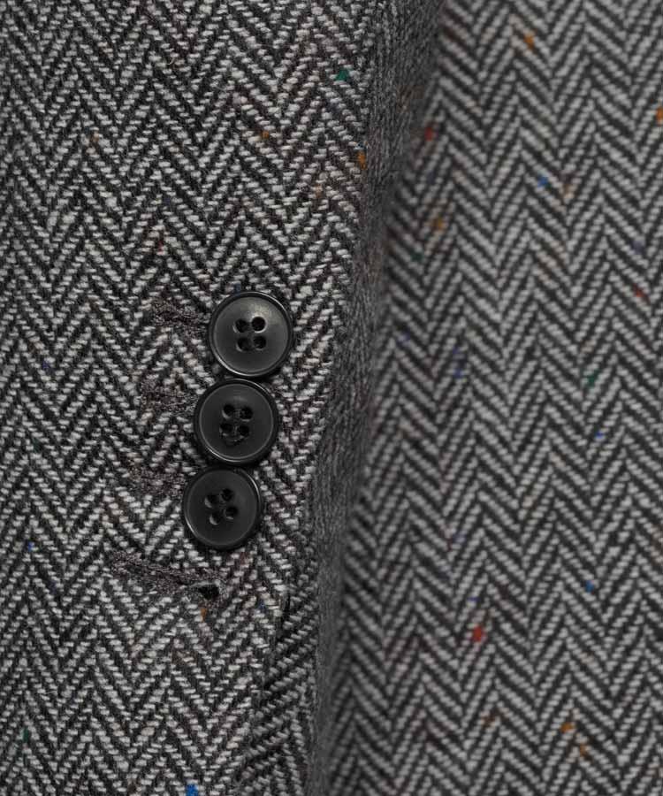 Grey Donegal Herringbone Tweed Blazer - Oliver Wicks