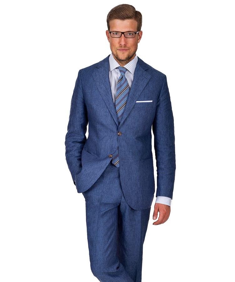 Blue Linen Suit
