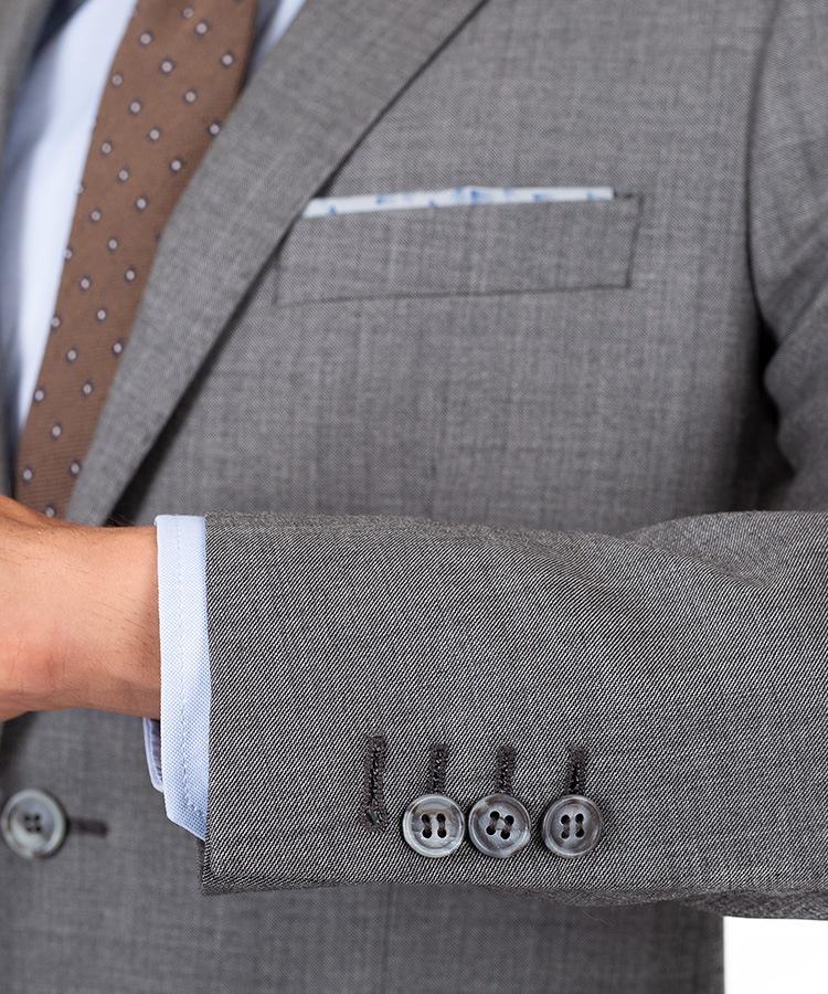 Suit in Grey Pick & Pick Wool - Oliver Wicks