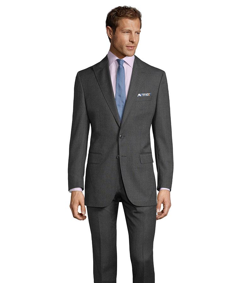 Charcoal Melange Suit - Oliver Wicks