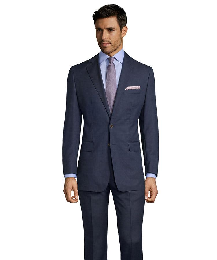 Navy Melange Suit