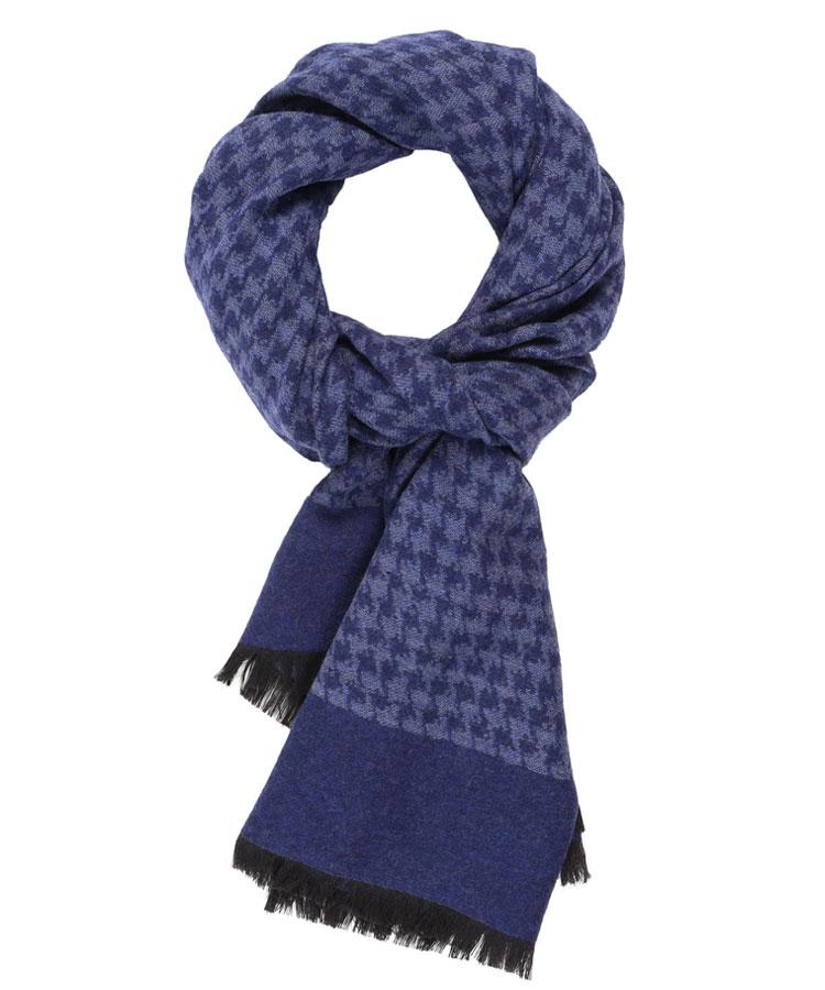 Houndstooth wool scarf clearance