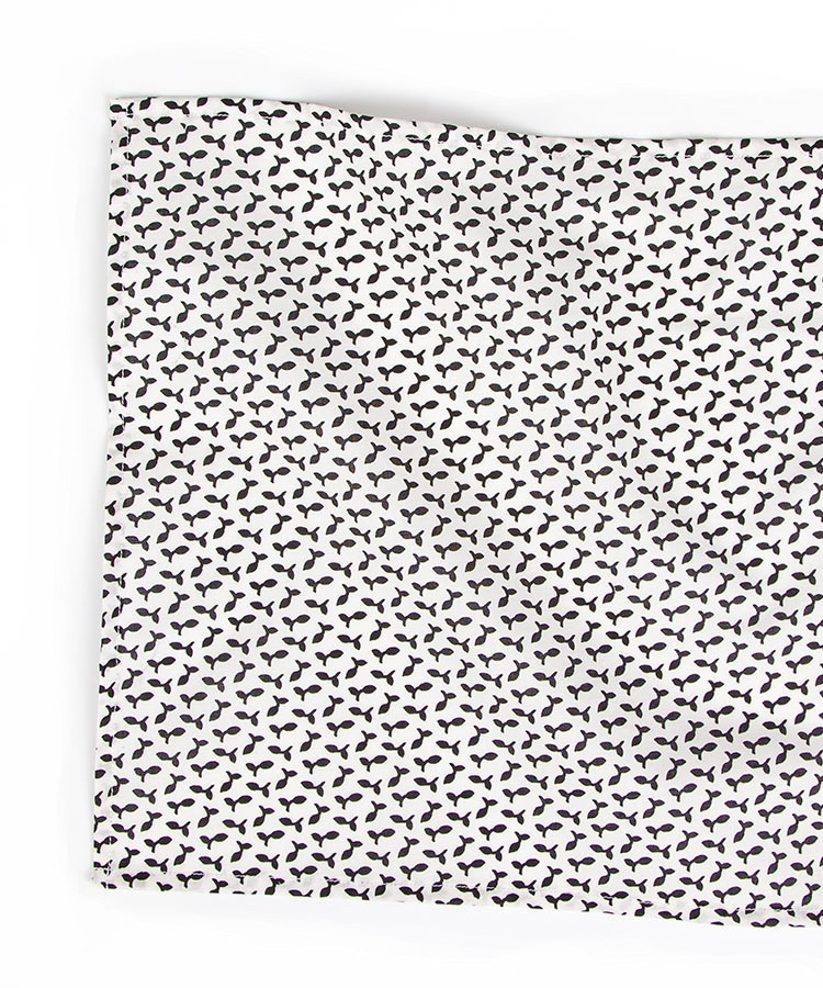 Black and White Patterned Pocket Square