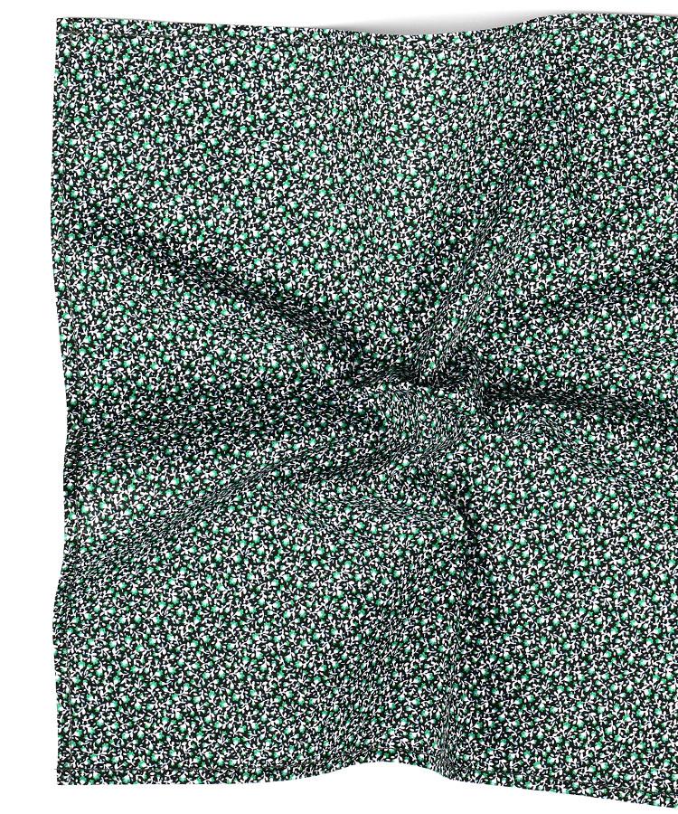 Green Floral Cotton Pocket Square