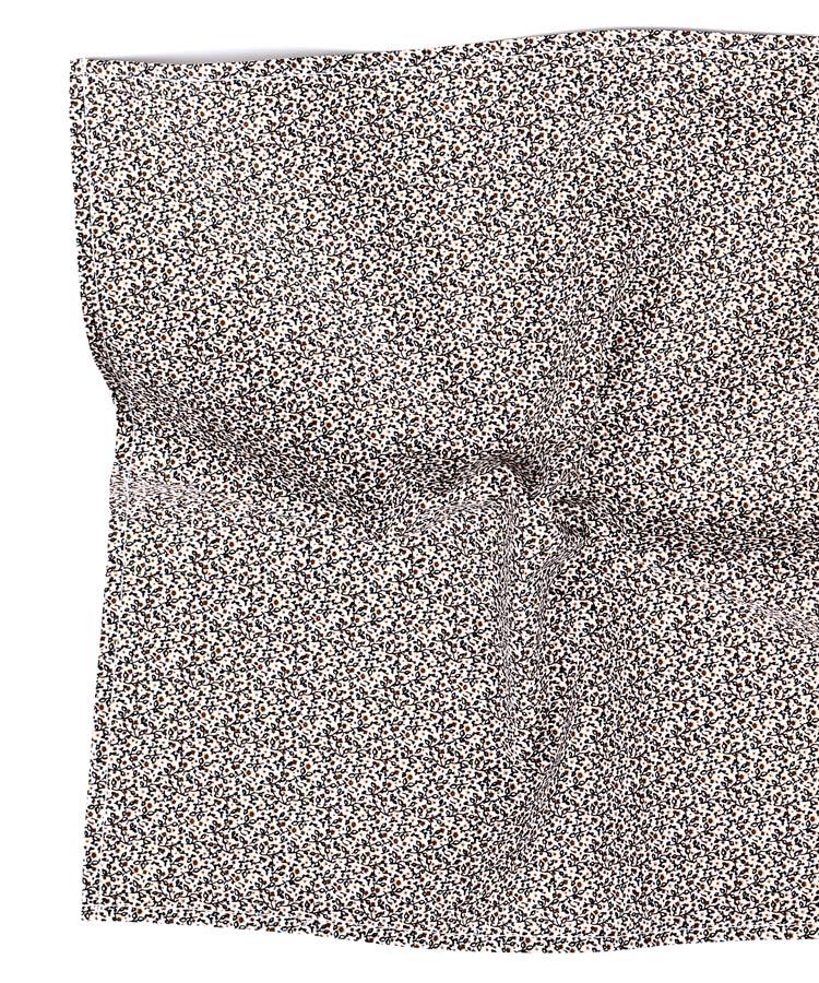 Brown Floral Cotton Pocket Square