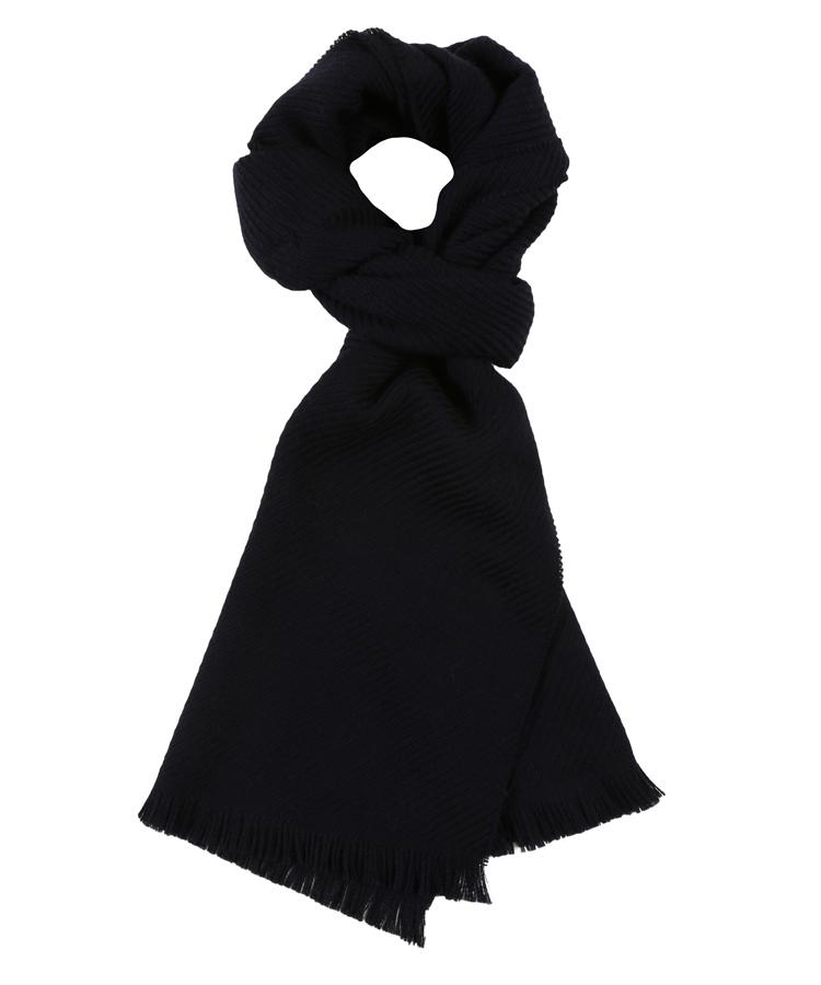 Solid Navy Wool Scarf