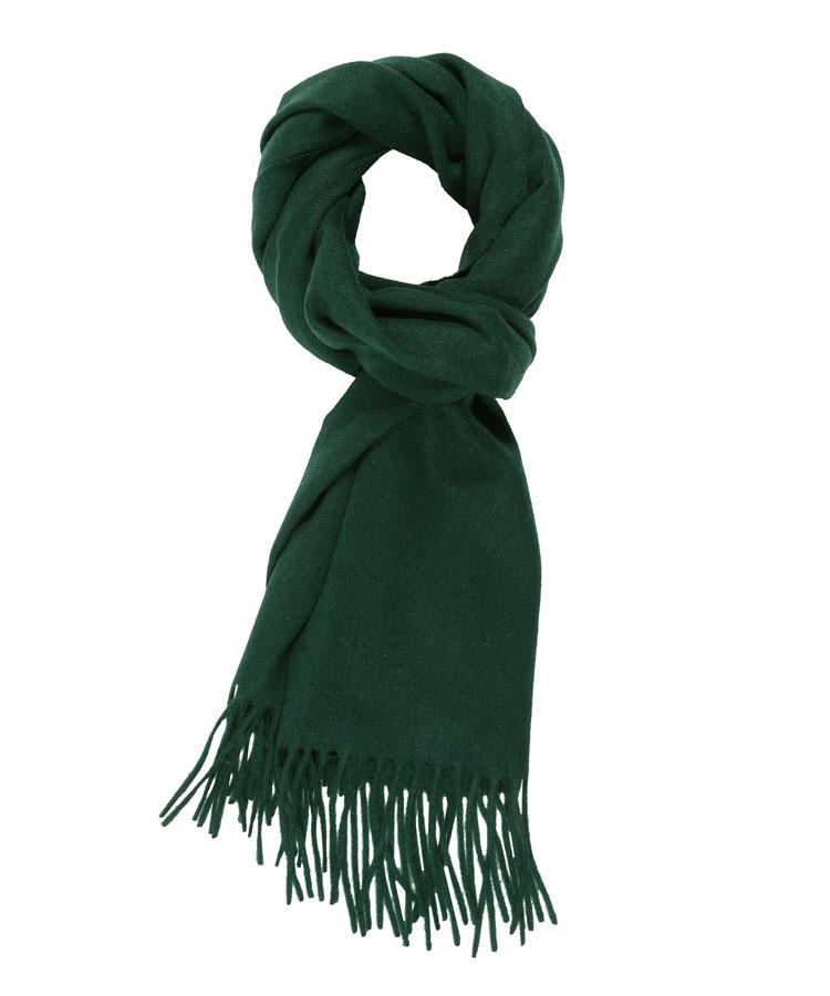 Solid Green Cashmere Scarf