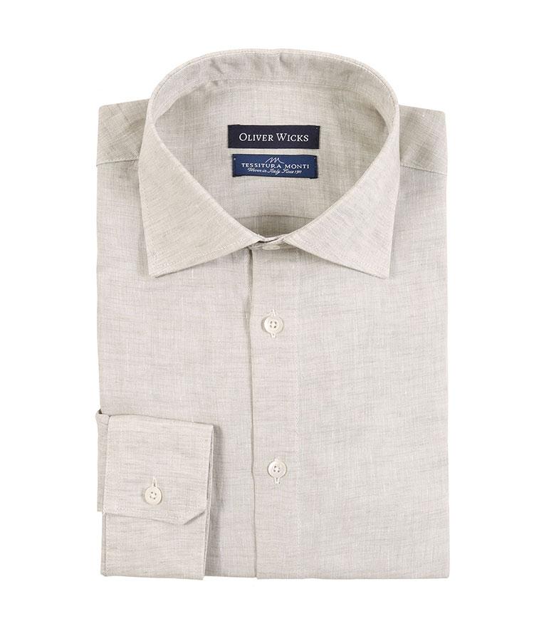 Khaki Green Linen Shirt