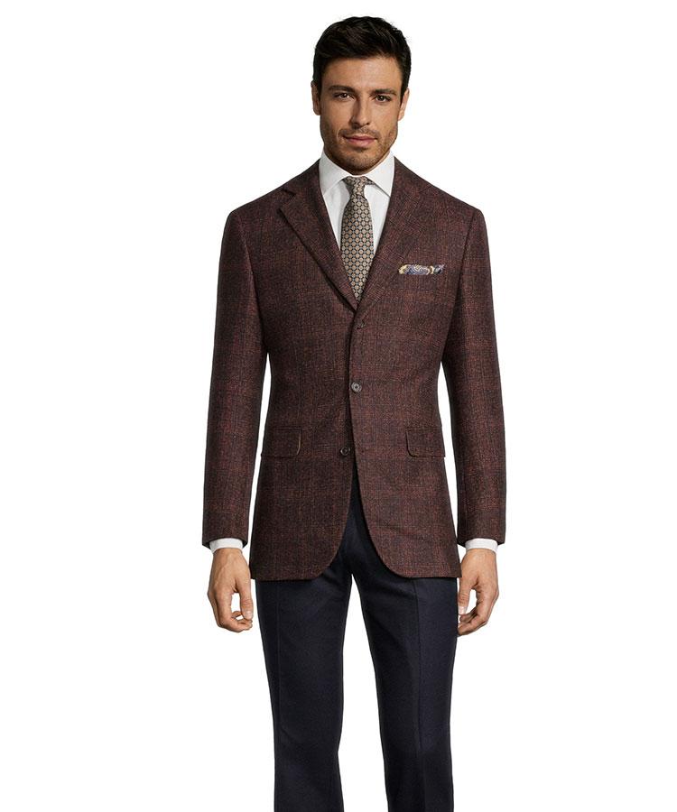 Copper Plaid Baby Alpaca Blend Blazer