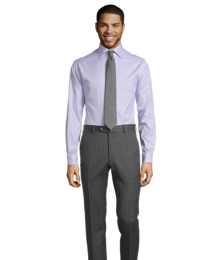 Lavender Stripe Grey Mouline Pants