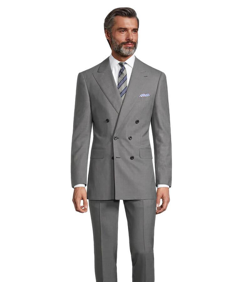 Solid Grey Bi-Stretch Suit