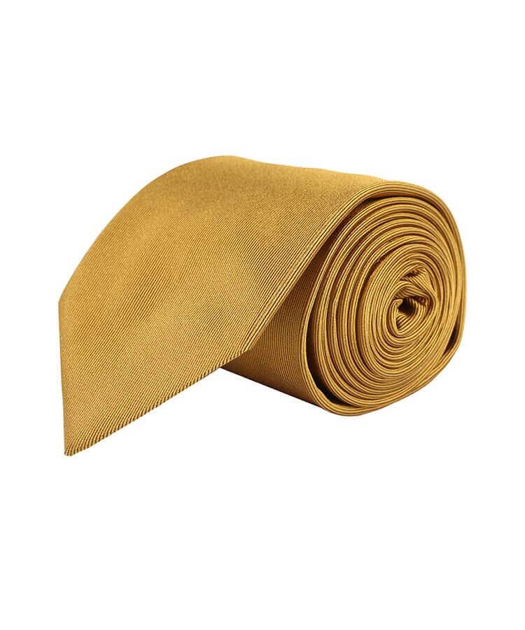 Solid Gold Silk Tie