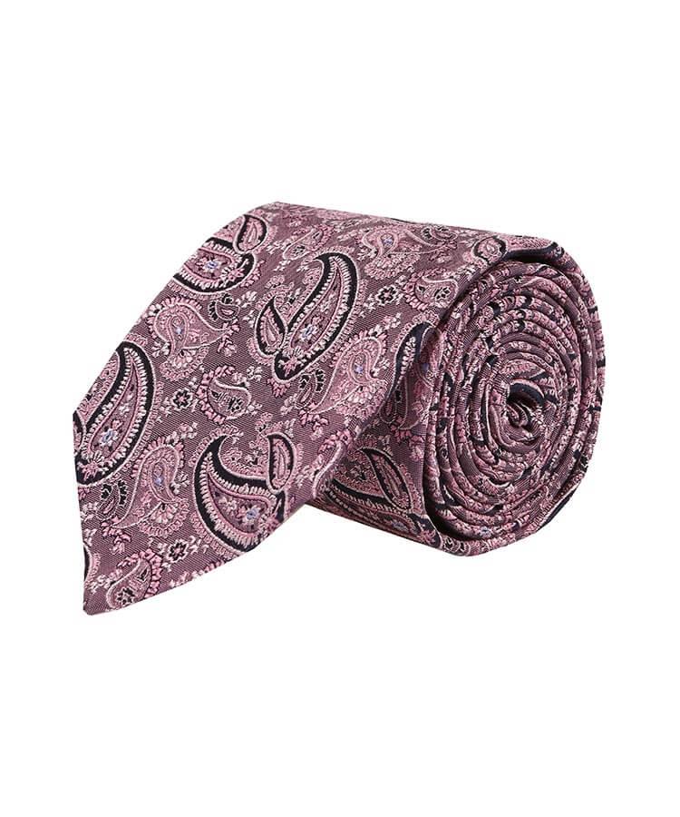 Pink Paisley Silk Tie