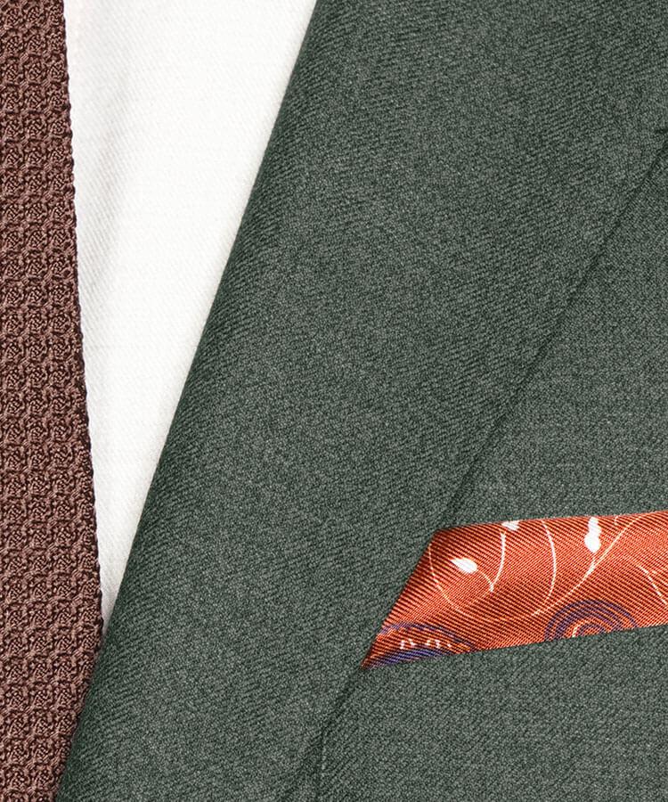 Worsted Chine Dark Green Suit - Oliver Wicks