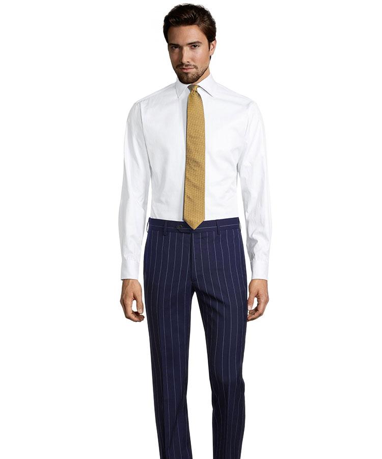 Vendetta Premium Navy Wide Chalkstripe Pants