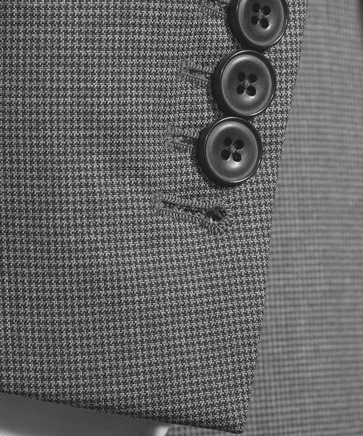 Dark Grey Micro Houndstooth Suit - Oliver Wicks