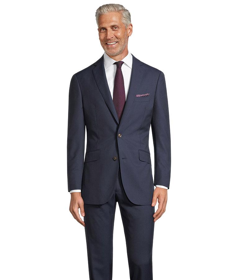Navy Micro Houndstooth Suit
